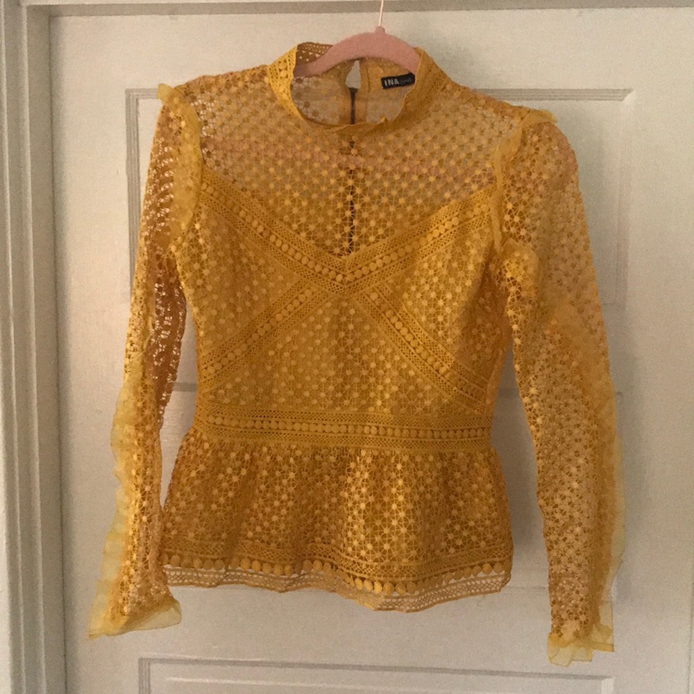 INA • Yellow Lace Top